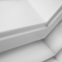 Detailansicht Velux Schwingfenster GGL MK06, weiß lackiert, Teil eines Dachfensters.