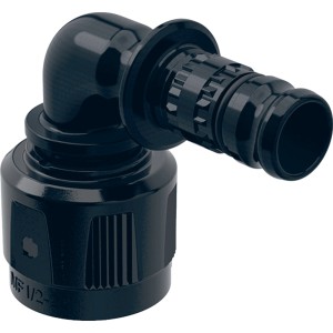 Geberit Mepla 90° Winkel mit MasterFix, Ø 16 mm x 21,3 mm (1/2 Zoll), Pressfitting für Trinkwasser- und Heizungsinstallation.