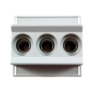 Sicherungssockel D02/E18 3-polig mit Abdeckung