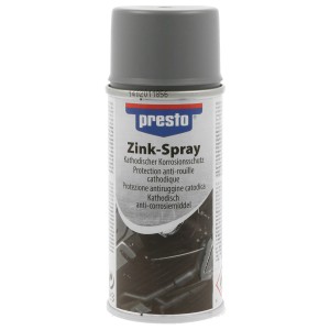 Presto Zinkspray Grau 150ml für Lackreparatur und Korrosionsschutz.