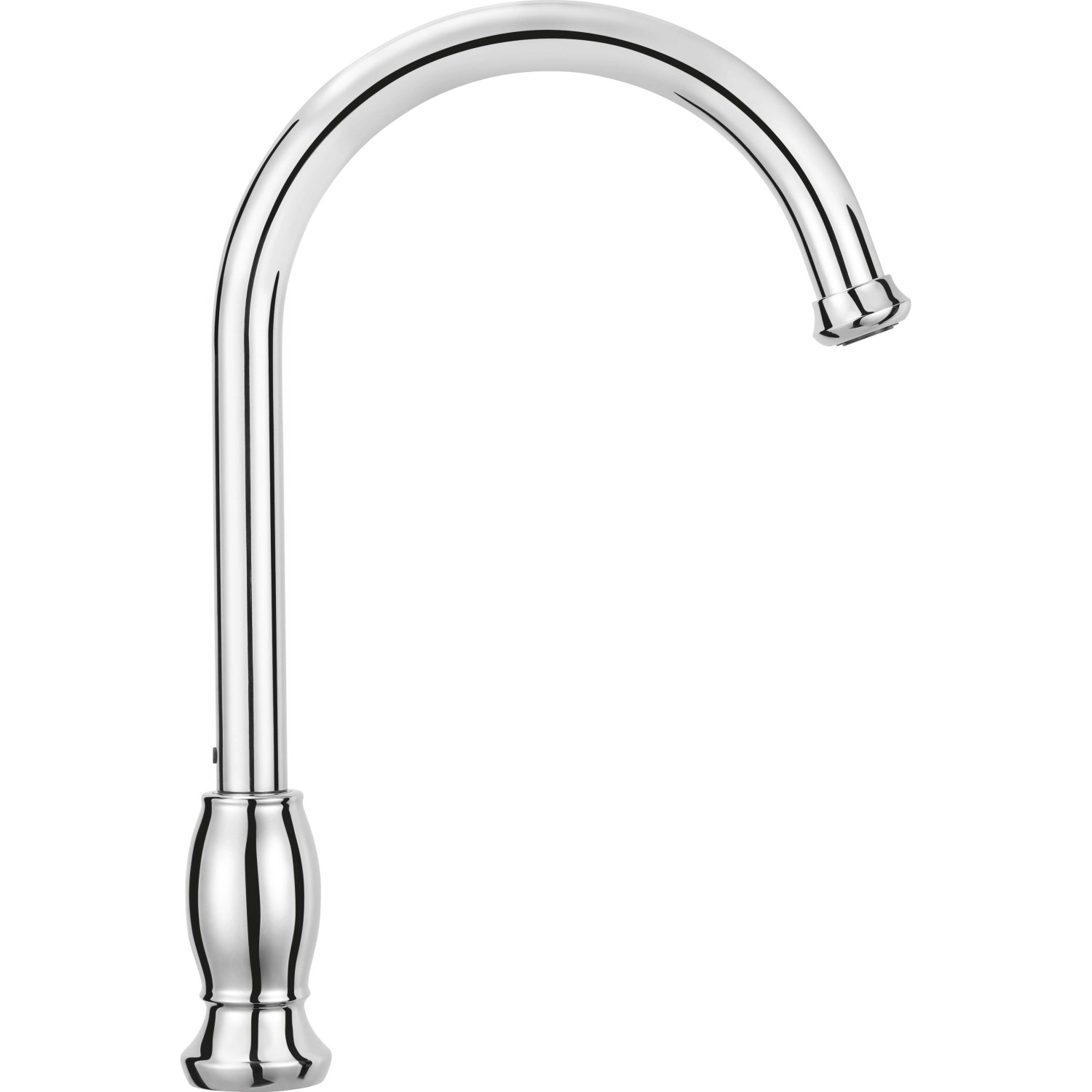 Chromfarbene baliv Küchenarmatur KI-1310, Einhebelmischer mit hohem, gebogenem Auslauf.