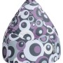 Sitzsack BeanBag Malibu, 120 l, lila-bunt mit Kreismuster für Kinderzimmer.