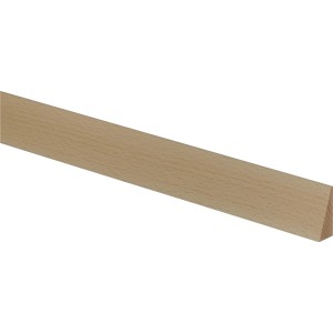 Dreikantleiste aus Buche, 15x35x950 mm, ideal für Bastelarbeiten und Innenausbau.