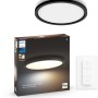 Philips Hue Aurelle LED-Panel, Ø 39,5 cm, Schwarz, mit Verpackung und Dimmschalter.