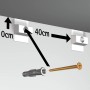 Artiteq Befestigungsset für Click Rail Alu Bilderschiene mit Dübel, Schraube und Montagehinweis.