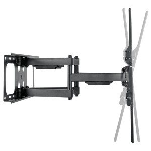 Schwaiger TV-Wandhalterung LWHD7075 für 513-90 Zoll TVs, schwenkbar und neigbar, in Schwarz.
