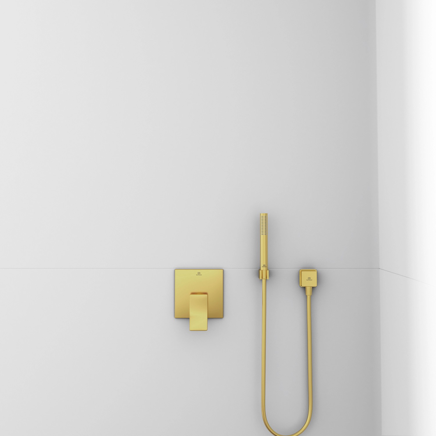 Ideal Standard Idealrain Atelier Brauseschlauchanschluss, eckig, Brushed Gold.