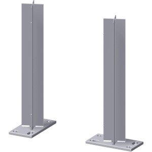 Zaunpfosten-Träger zum Aufschrauben, Stahl feuerverzinkt, für WPC-Zaun.