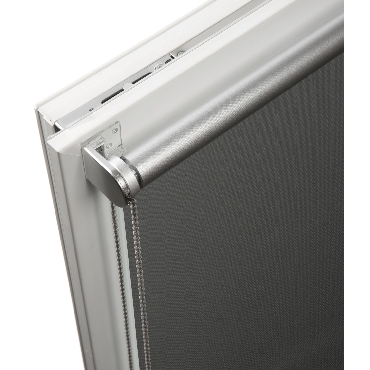 Schöner Wohnen Thermo-Rollo Martha, 45x150 cm, anthrazit, mit Kettenzug und alubeschichteter Rückseite.