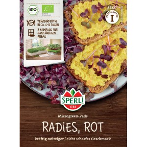 Sperli Saatgut BIO Microgreen-Pads Radieschen, rot, Nachfüllpad