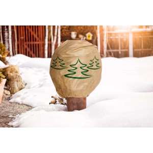 Windhager Winter-Deko-Vlieshaube Protect für Tannenbaum, 1,4x2m, schützt Pflanzen dekorativ vor Frost.