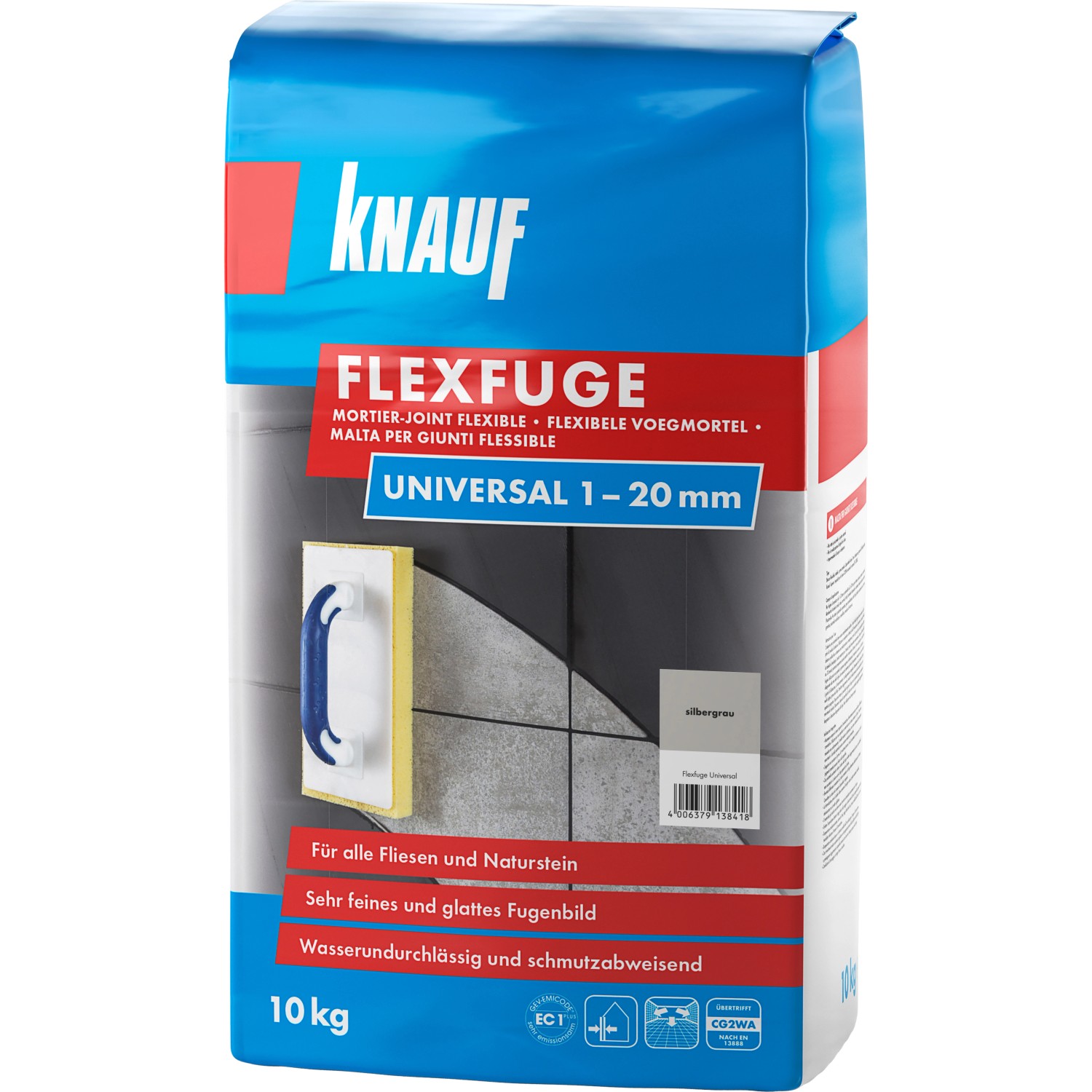 Knauf Fugenmörtel Flexfuge Universal Silbergrau 10 kg kaufen bei OBI