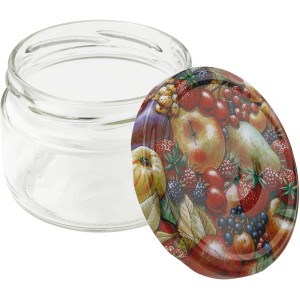 Fackelmann Einmachglas 230ml mit Beerendekor auf dem Deckel.