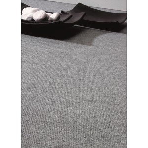 Grauer Andiamo Teppichboden Malta als Meterware, Breite 400 cm, Nadelfilz.