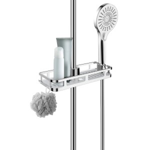 Wenko Duschablage Liberta Chrom 28,5 cm x 4 cm x 11,5 cm Silber Glänzend