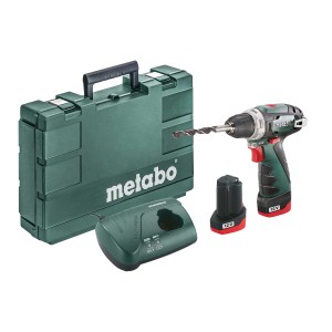 Metabo Akku-Bohrschrauber PowerMaxx BS Basic Set mit Koffer, Akkus und Ladegerät.
