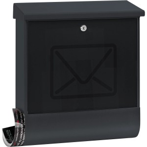 Burg Wächter Briefkasten Lucenta 2701 ANT, Stahl, mit Zeitungsfach.