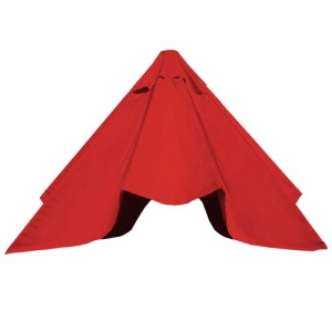 Roter MCW Ersatzbezug für Sonnenschirm, 5x5m. Schirmdach aus Polyester.