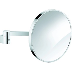 Grohe Kosmetikspiegel Selection Chrom, runder Wandspiegel mit 7-fach Vergrößerung.