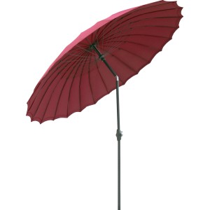 Burgunder Marktschirm Limon Ø 270 cm mit Kurbel und Aluminiummast.