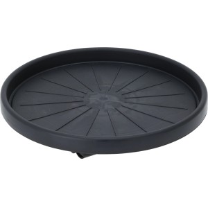 Anthrazitfarbener Pflanzen-Rolluntersetzer, Ø 30 cm, mit Rädern zum einfachen Bewegen von Pflanzen.