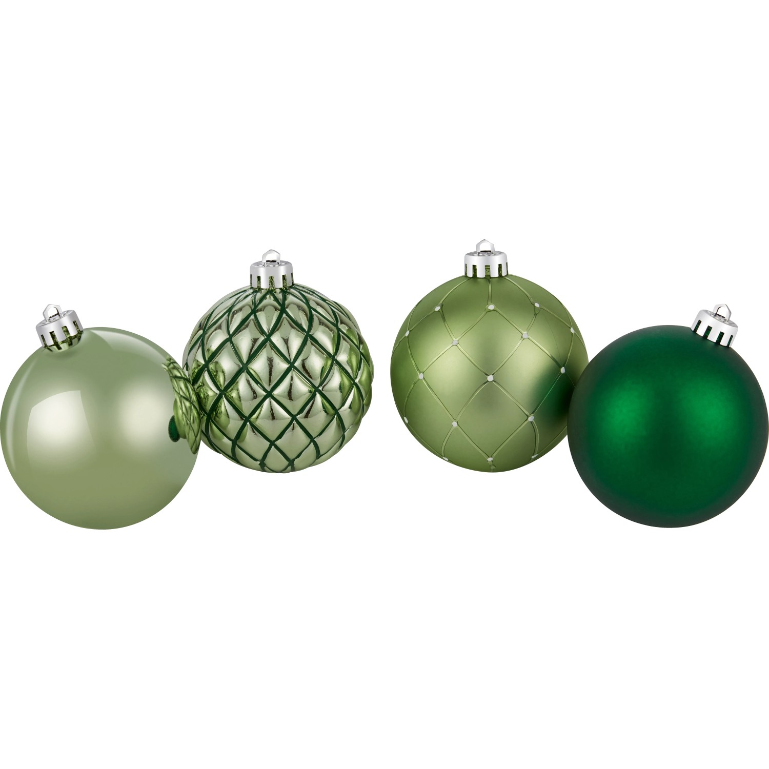 Weihnachtsbaumkugeln Ø 8 cm Kunststoff Grün 6-teilig kaufen bei OBI
