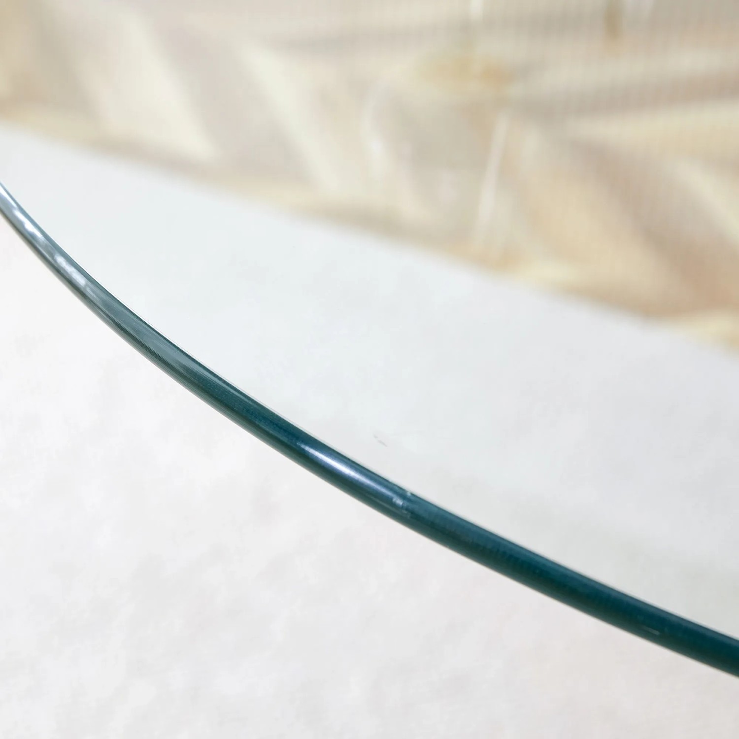 okwish Balkentisch mit Minimalistisch Glas Design 89x89x92cm Transparent_10
