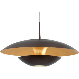 Moderne Pendelleuchte Nuvona in Braun-Gold von Eglo, ideal für Wohnräume.