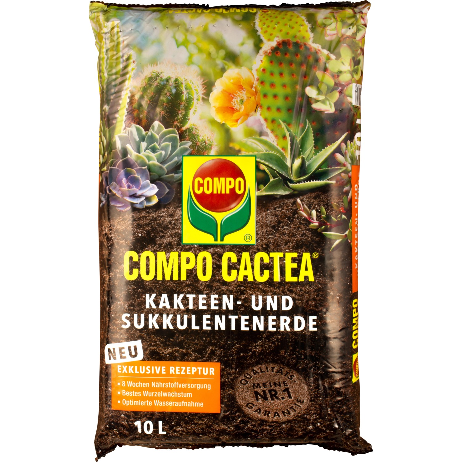 Compo Cactea Kakteenerde 10L: Spezialerde für Kakteen und Sukkulenten im Sack.