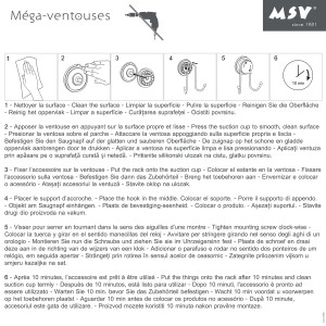 Anleitung zur Montage des MSV Eck-Duschregals Mega Ventouses mit Saugnapf in Chrom.