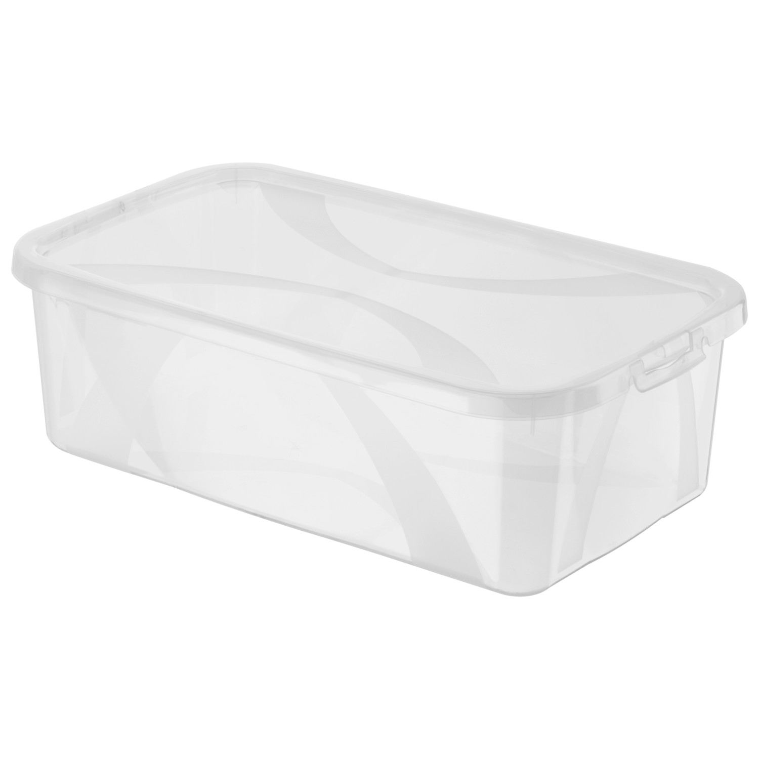 Transparente Rotho Clear Box Arco Lady Shoe, 5 l, mit Deckel. Ideal zur Schuhaufbewahrung.