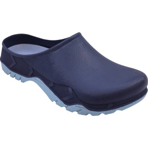 Blau-hellblauer Gartenclog, Größe 37/38, ideal für Gartenarbeit und Freizeit.