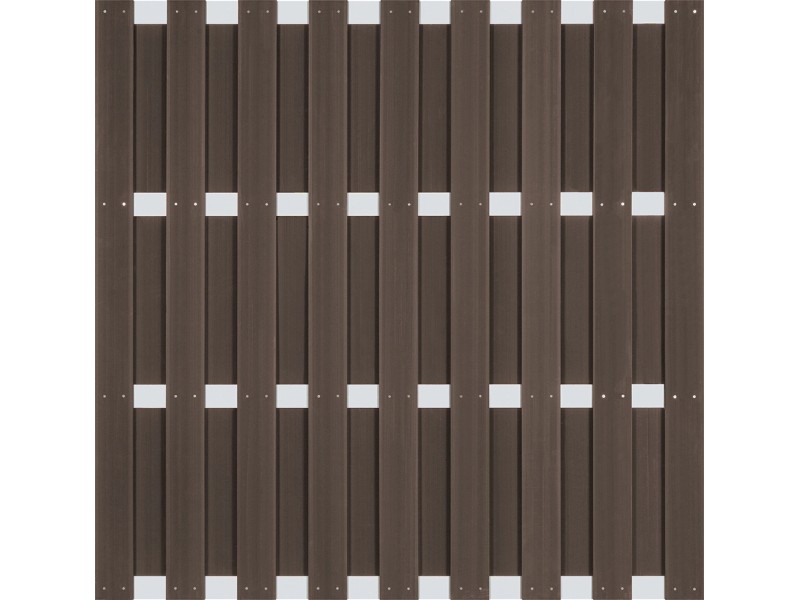 Elephant WPC Zaun Grace Line Braun 180 cm x 180 cm x 3,3 cm kaufen bei OBI
