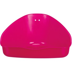 Pinke Trixie Ecktoilette aus Kunststoff für Kleintiere, Käfigzubehör.