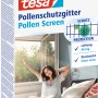 Tesa Pollenschutzgitter Anthrazit, 1,3x1,5m, Verpackung. Effektiver Schutz vor Pollen für Fenster.