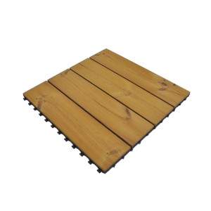 Onek Thermowood Fliese Smartdeck, 60x60 cm, Naturfarbe. Holzfliese mit Klicksystem für den Außenbereich.