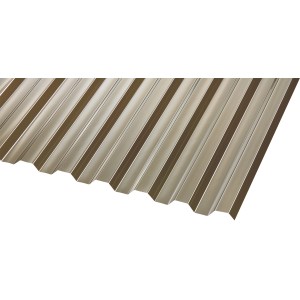 Trapezförmige Profilplatte PC 0,8 mm in Bronze, Kunststoffbedachung für den Außenbereich.