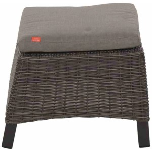 Siena Garden Hocker Corido, Charcoal-Grey mit Kissen, Teil der Gartenstühle-Serie.