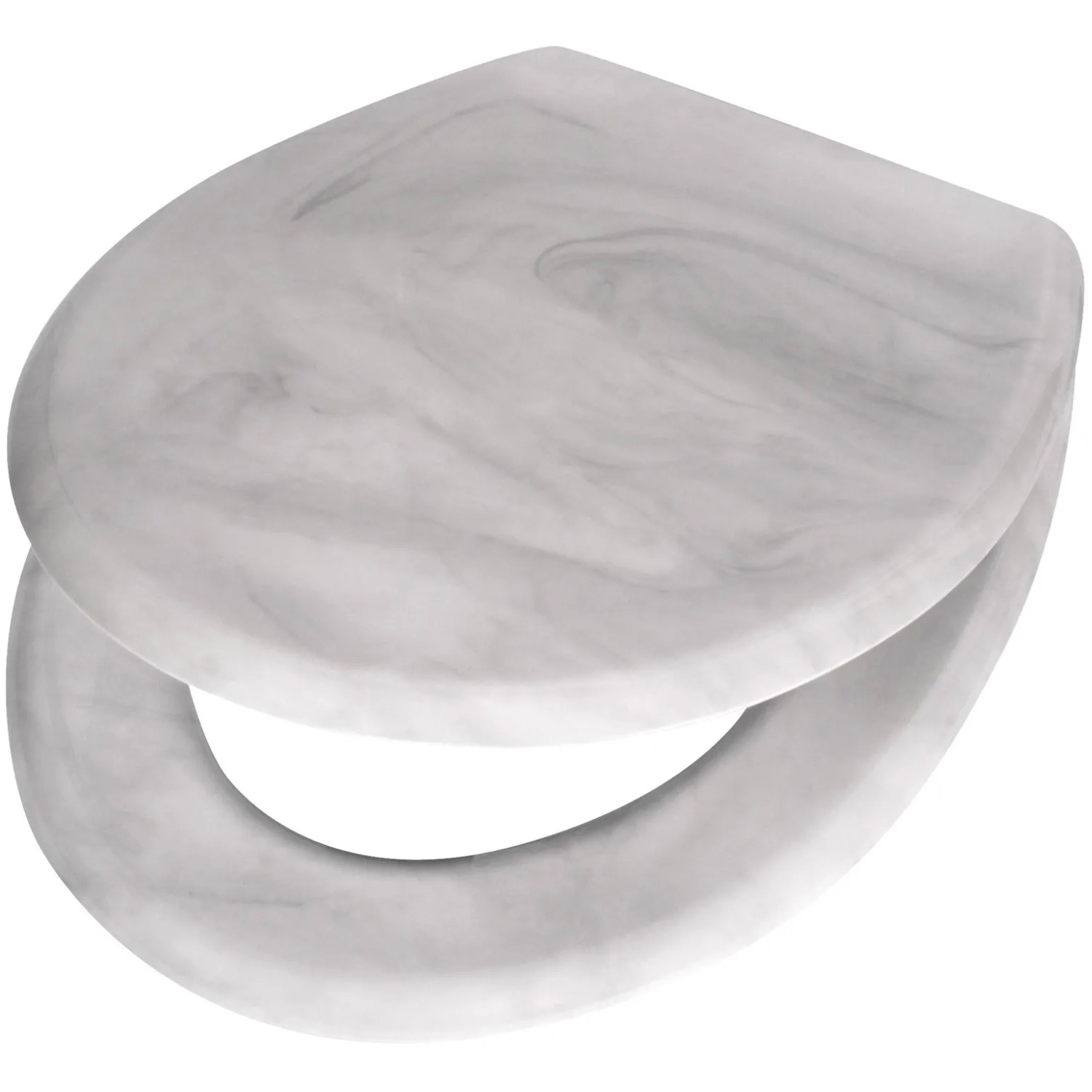 WC-Sitz Cavone II Marmor Grau von baliv mit Absenkautomatik aus Duroplast.