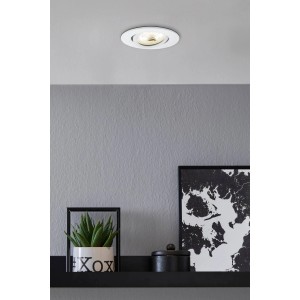 Weiße Eglo LED-Einbauleuchte Saliceto-Z, 5W, für stimmungsvolle Beleuchtung im Wohnbereich.