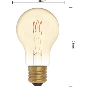 E27 LED-Lampe A60, 2,5W, warmweiß, dimmbar. Klassische Glühbirnenform.