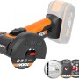 Worx Akku-Mini-Winkelschleifer WX801.9 Solo mit Trennscheiben. Kompakte Schleifmaschine für Metall, Fliesen & Kunststoff.