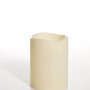 Cremefarbene LED-Outdoor-Kerze Molto aus Kunststoff, 15x20cm, mit Fernbedienung.