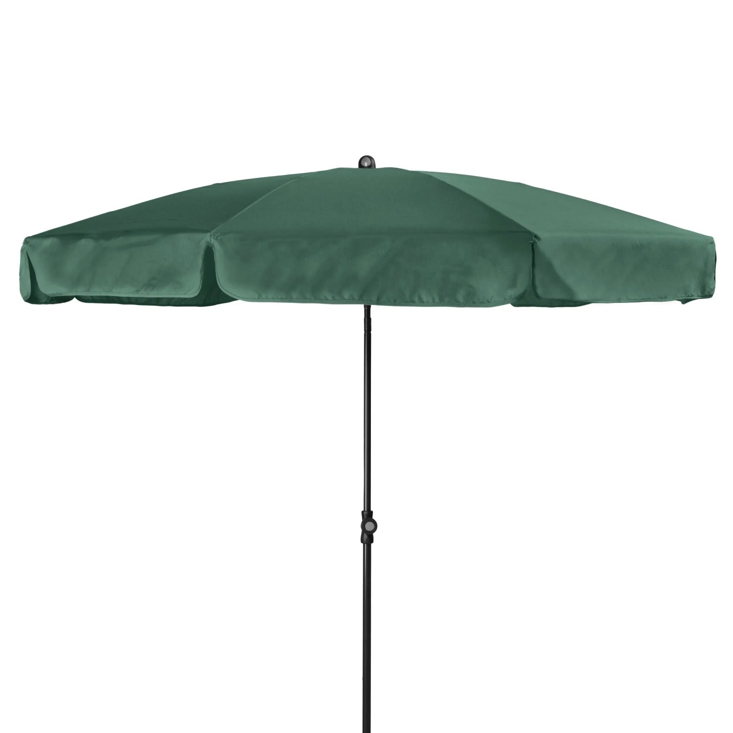 Doppler Balkonschirm Sunline, Ø 200 cm, dunkelgrün, mit Knickfunktion für optimale Schattenausrichtung.