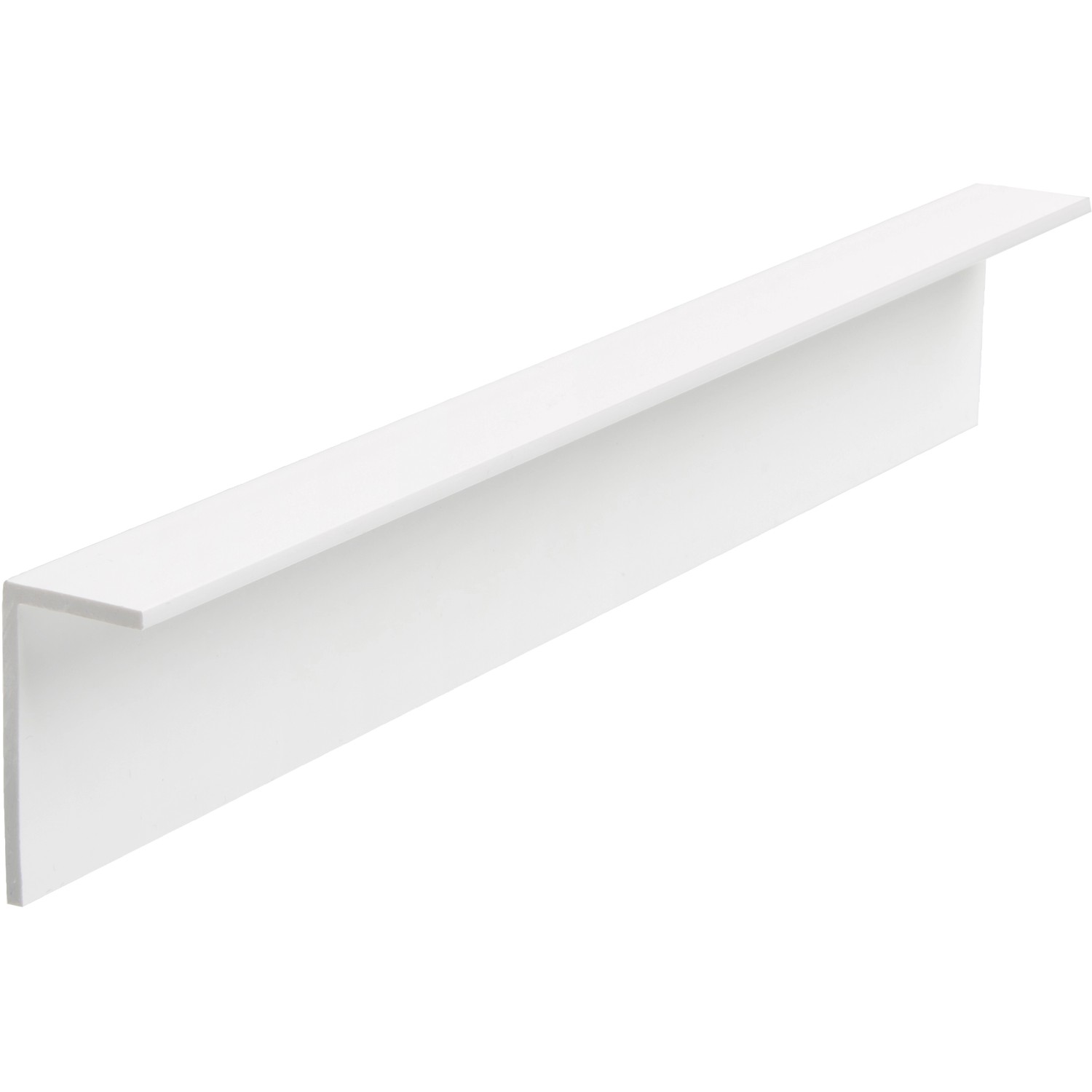 Weißes Winkelprofil 40x20 mm, 217,5 cm lang, für Fenster und Ecken.