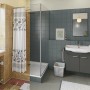 Badezimmer mit Fliesenlack in Schiefer, seidenmatt. Alpina Fliesen-Lack für Bad & Küche.