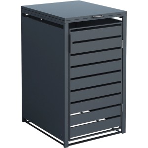 Westmann Mülltonnenbox Kubus, 1er Box für 240 l Tonne, aus Metall in Anthrazit.