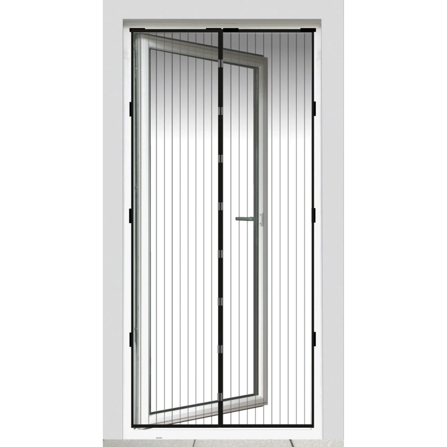 Magnet Fliegengitter Für Balkontür – 200x235 Cm, Selbstschließend, Insektenschutz Ohne Bohren, Schwarz