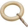 Gardinia Gardinenring Lugano, Natur, mit Faltenlegehaken für 28 mm Stangen, 10er-Pack.