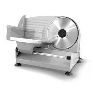 Silva Homeline Allesschneider AS 500 aus Metall, silbernes Gehäuse mit Edelstahlmesser.